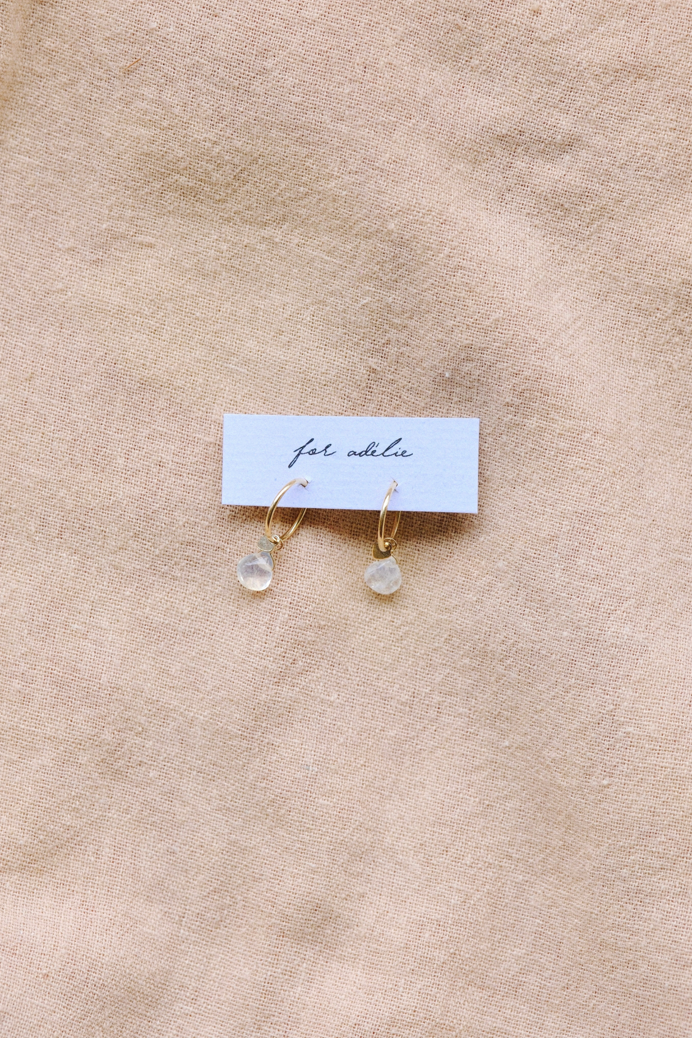 Moonstone Whisper Hoops