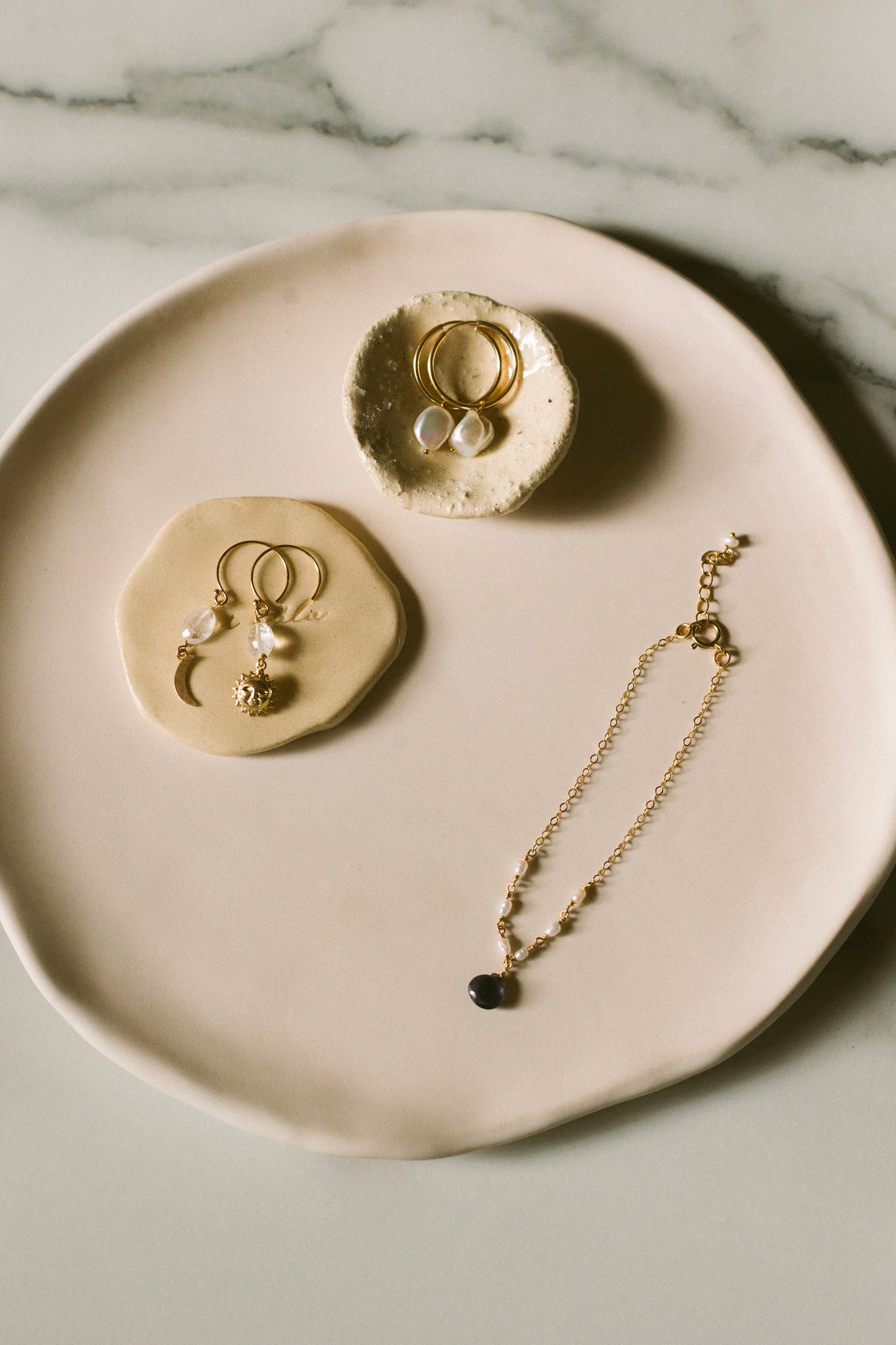 Balance Moonstone Hoops