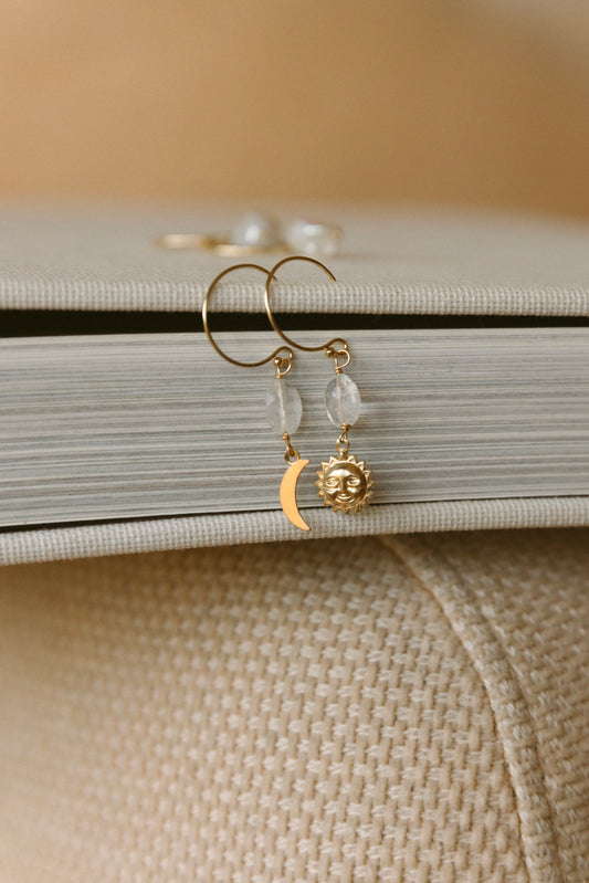 Balance Moonstone Hoops