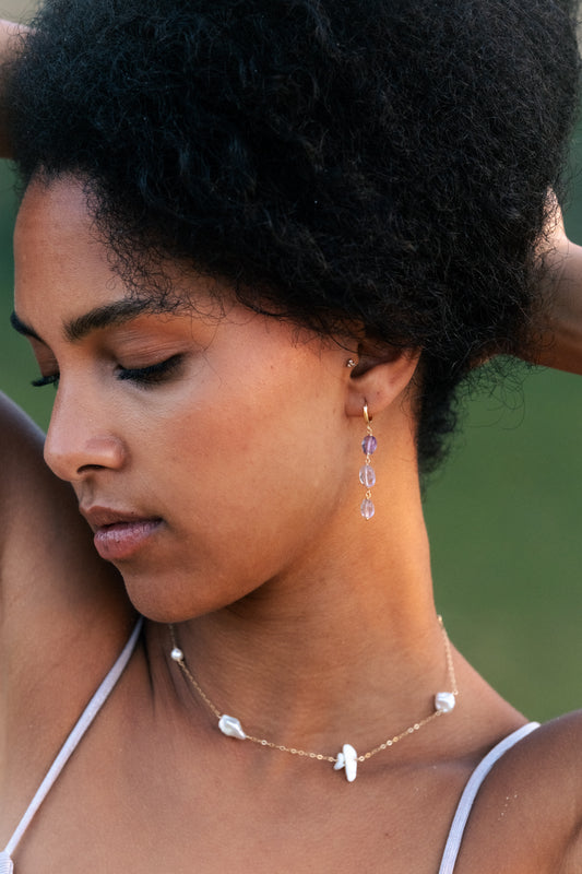 Bea Amethyst Earrings